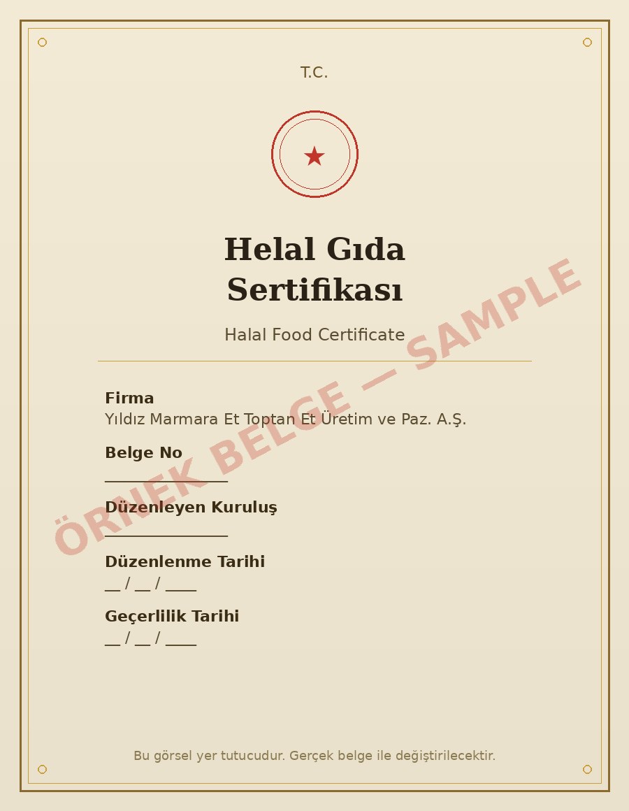 Helal Gıda Sertifikası